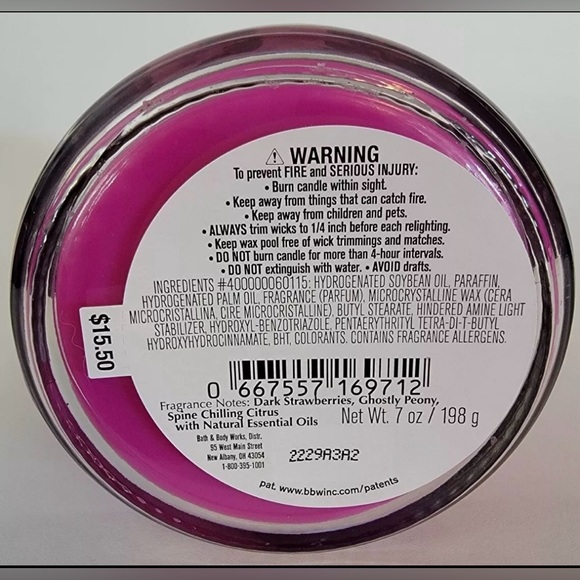 NWT! Bath & Body Works Halloween Ghoul Friend Single Wick Jar Candle with Lid - Picture 5 of 5